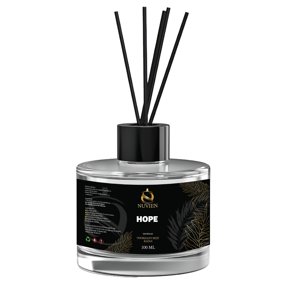 Odorizant de camera cu betisoare, 100ml - Hope
