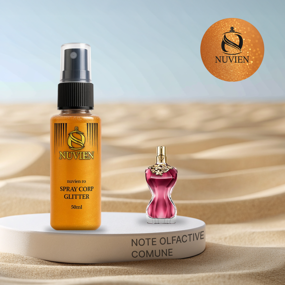 Spray de corp cu sclipici, Nuvien, 50ml – 105 inspirat din La Belle - Jean Paul Gaultier