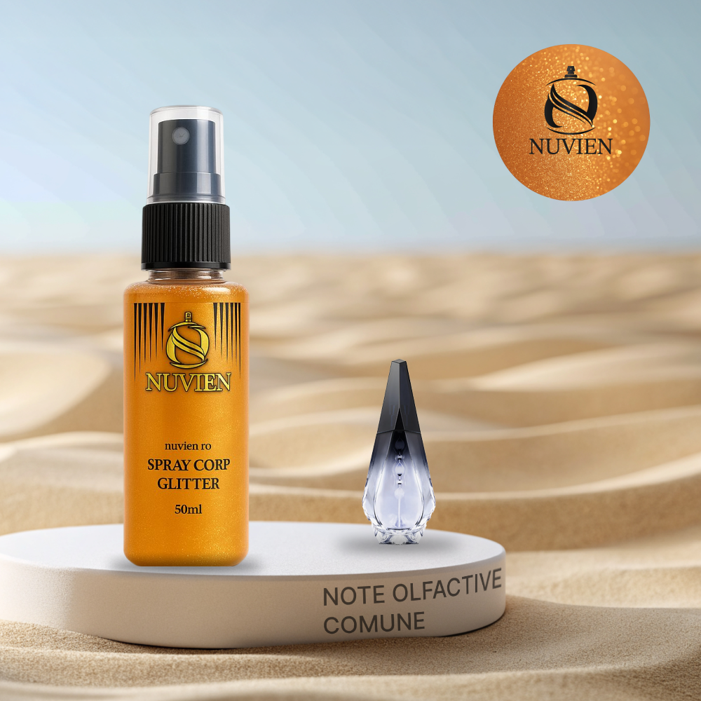 Spray de corp cu sclipici, Nuvien, 50ml – 121, inspirat din Ange ou Demon - Givenchy