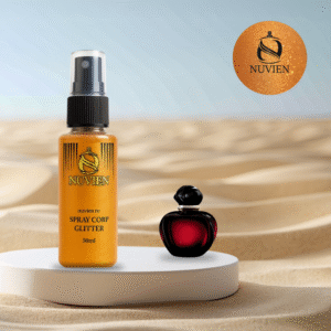 Spray de corp cu sclipici, Nuvien, 50ml – 126, inspirat din Hypnotic Poison - Dior