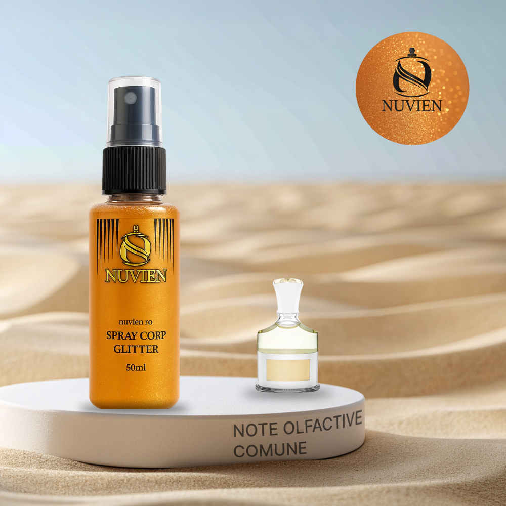 Spray de corp cu sclipici, Nuvien, 50ml – 131, inspirat din Aventus Women - Creed