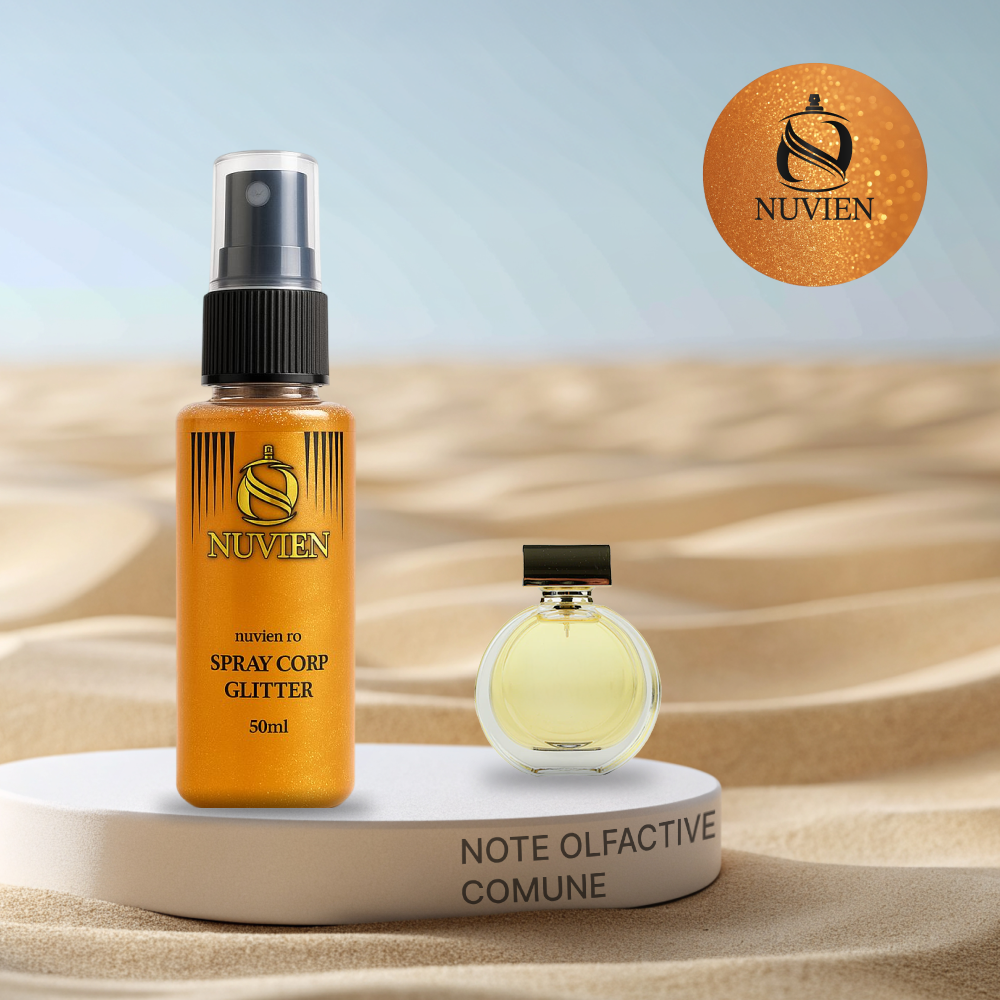 Spray de corp cu sclipici, Nuvien, 50ml – 136, inspirat din Idole d`Armani - Armani