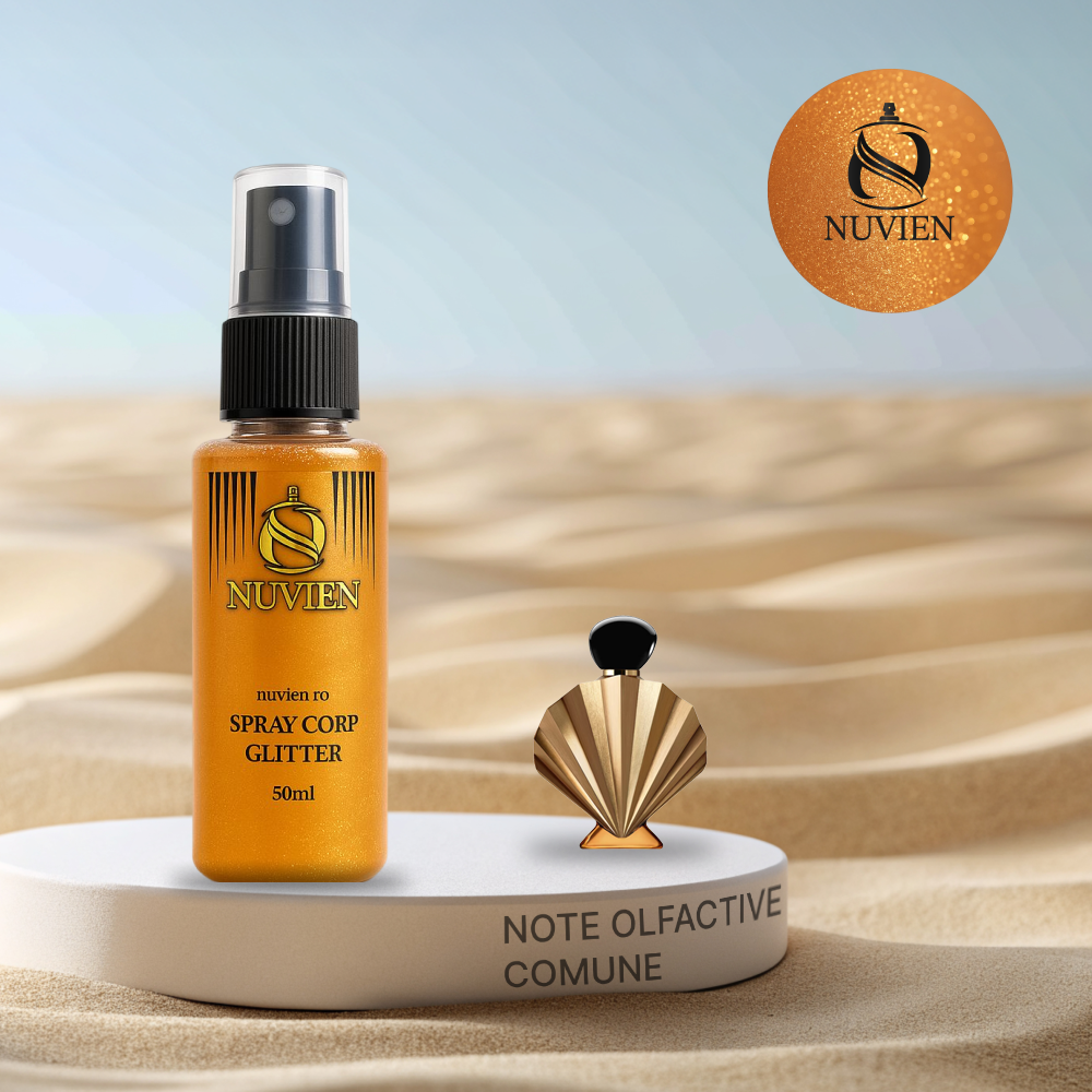 Spray de corp cu sclipici, Nuvien, 50ml – 156, inspirat din Venus - Nina Ricci