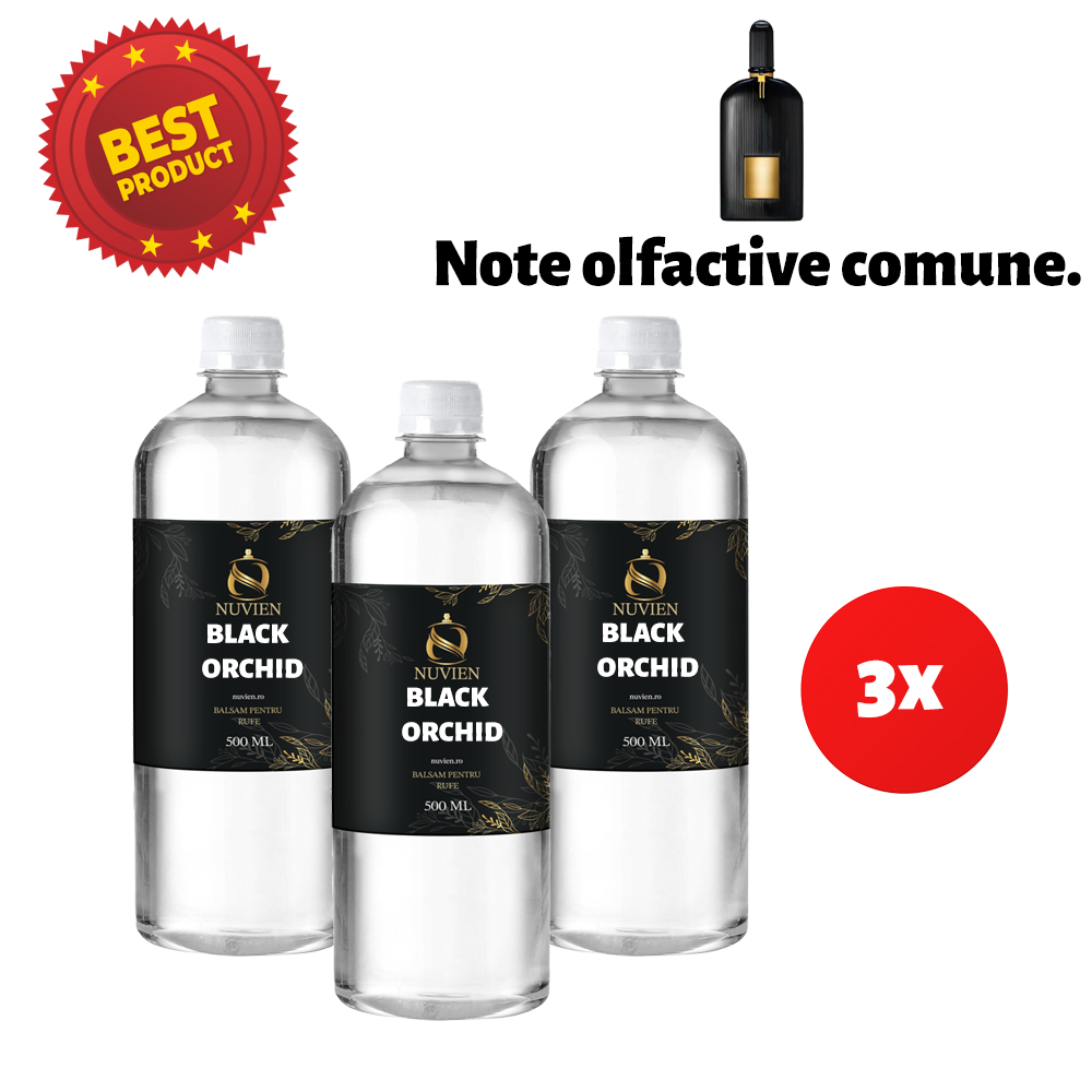 Set promotional 3x Balsam concentrat pentru Rufe, 3x500ml, aroma inspirata din Black Orchid
