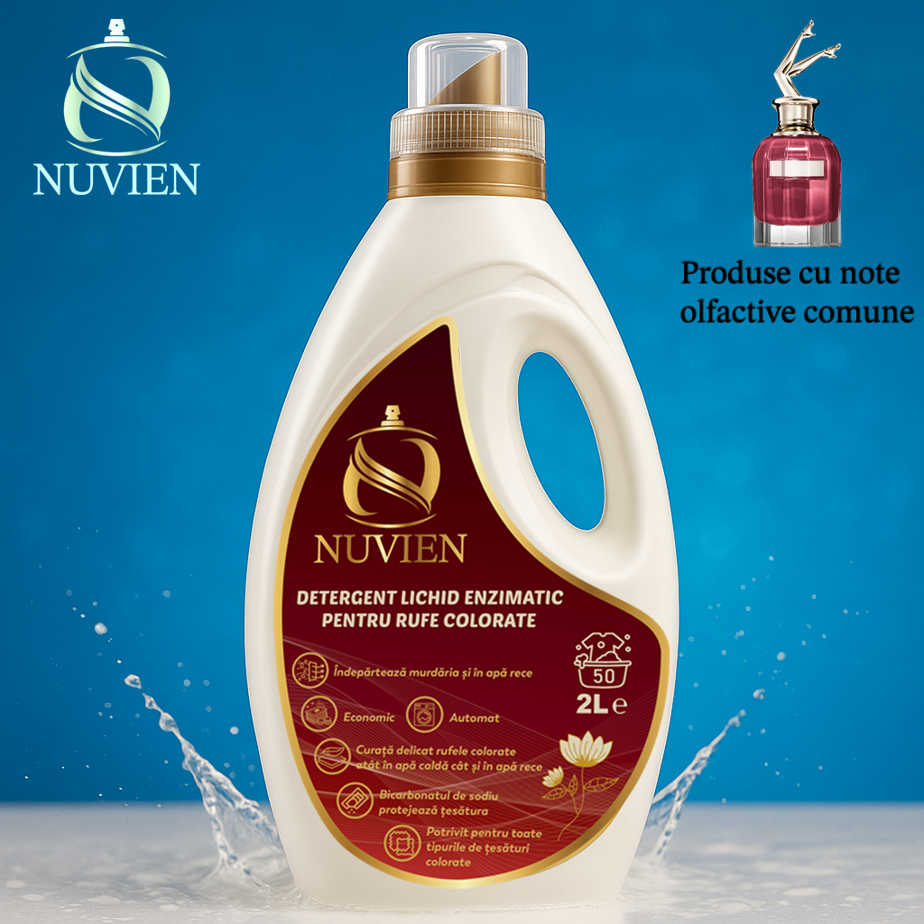 Detergent lichid enzimatic pentru rufe colorate, 50 spalari, miros inspirat din so scandal, 2L