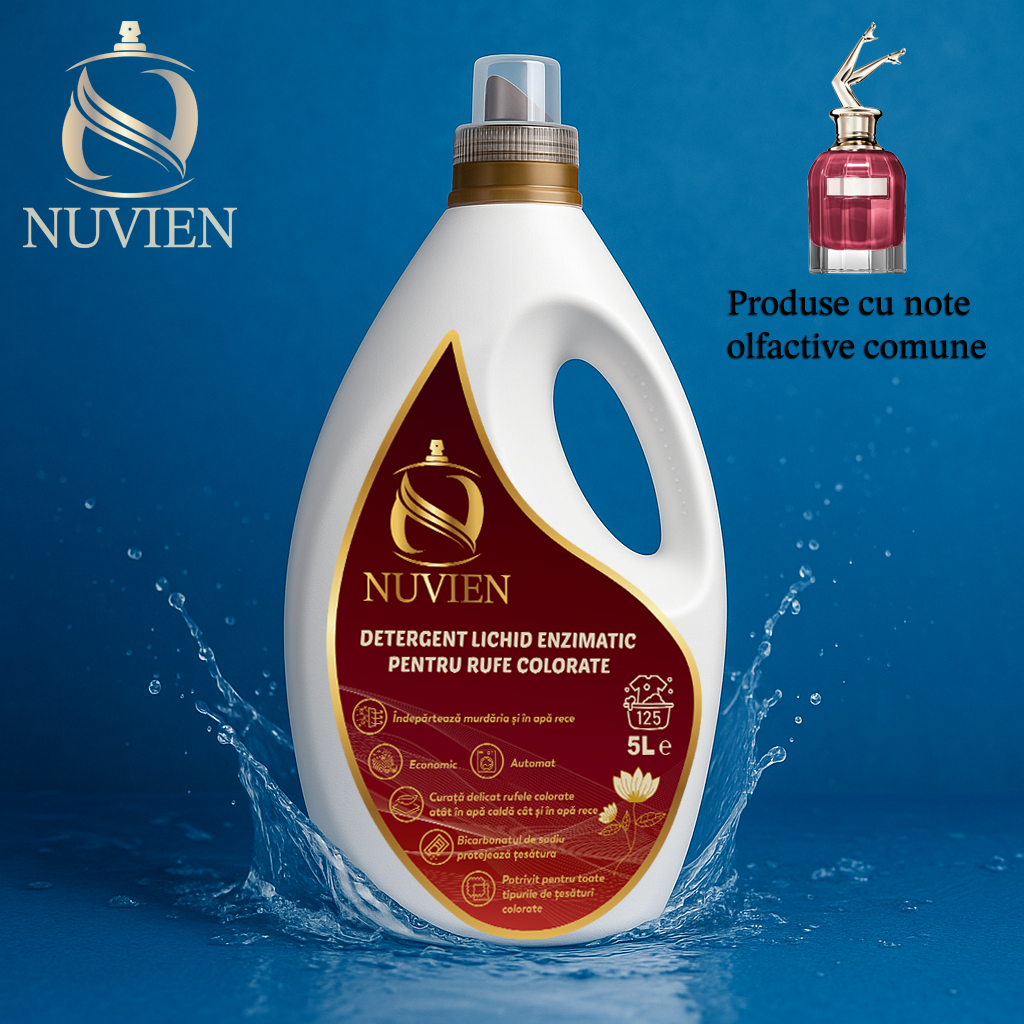Detergent lichid enzimatic pentru rufe colorate, 125 spalari, miros inspirat din so scandal, 5l