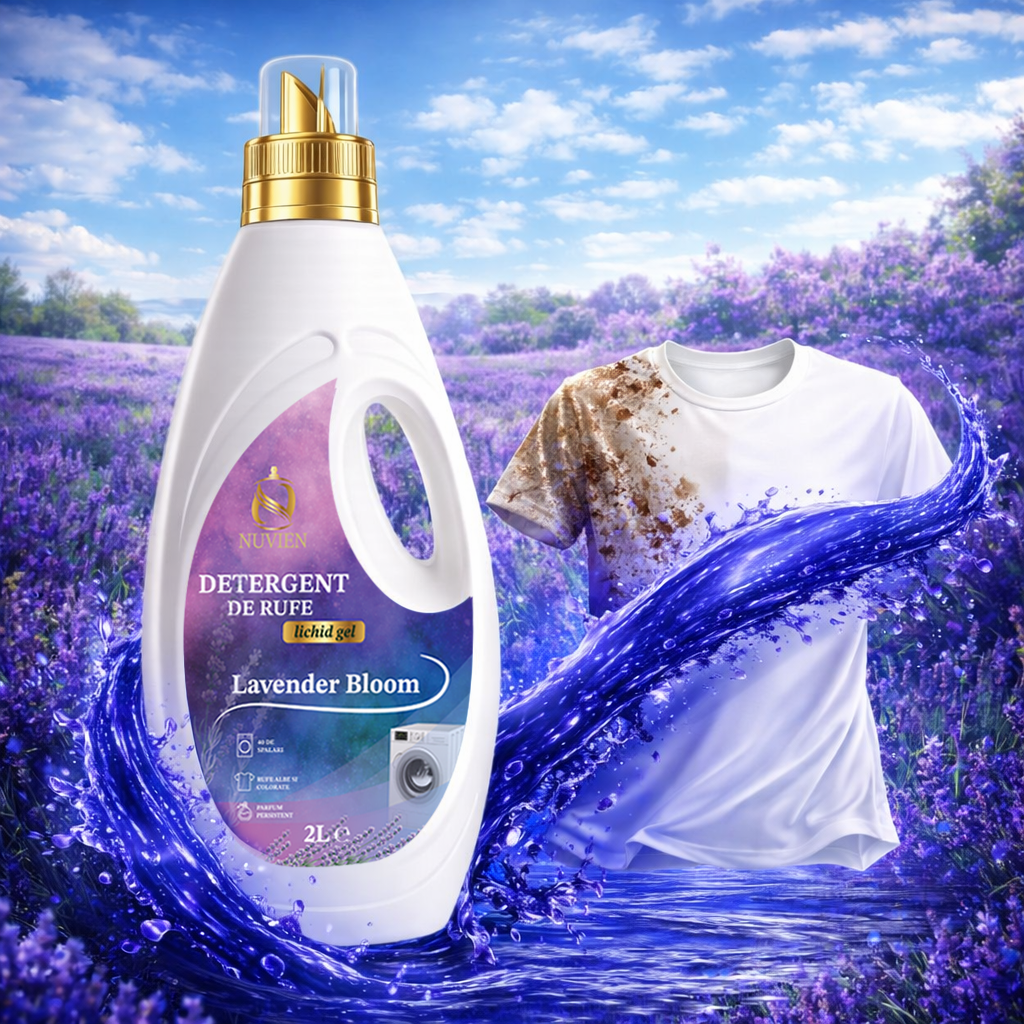 Detergent lichid Nuvien Lavender Bloom 2L cu bicarbonat