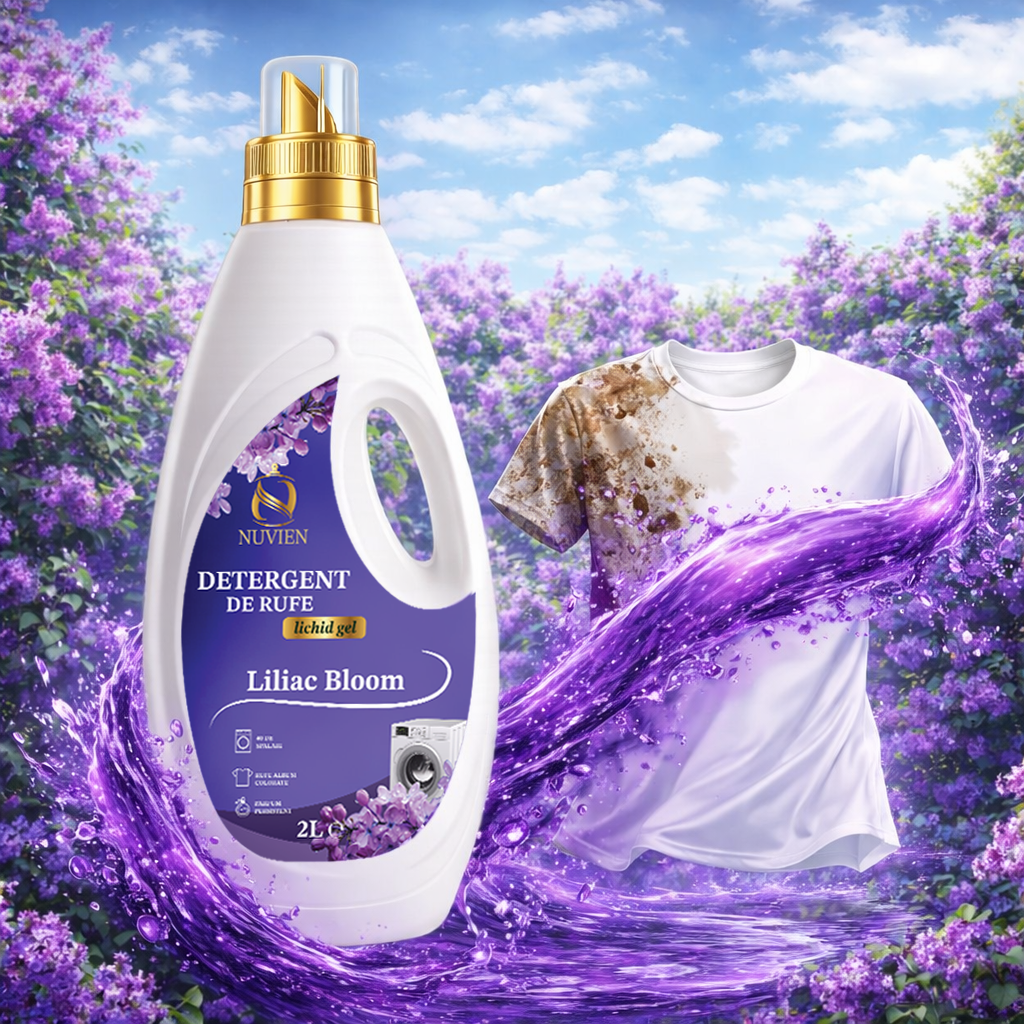 Detergent lichid Nuvien Liliac Bloom 2L cu bicarbonat